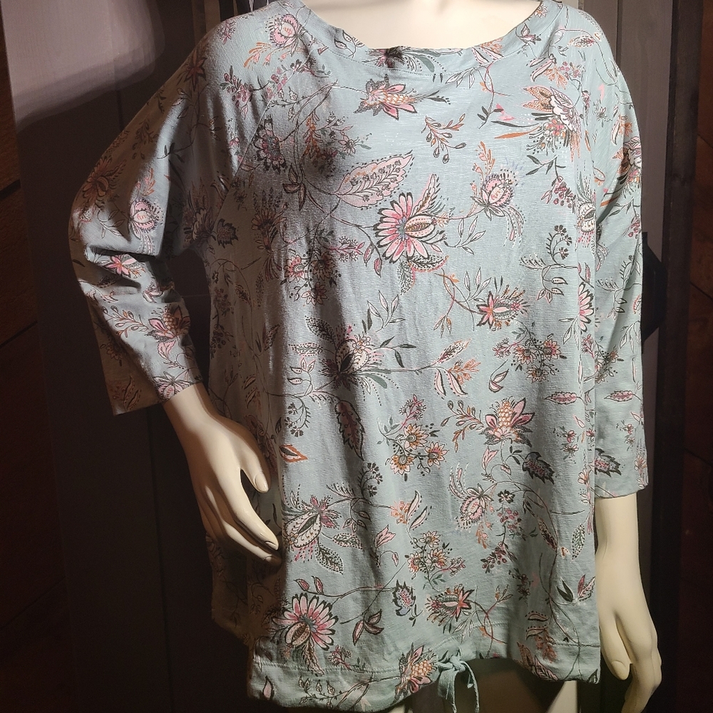 New JJILL green paisley top size 1X